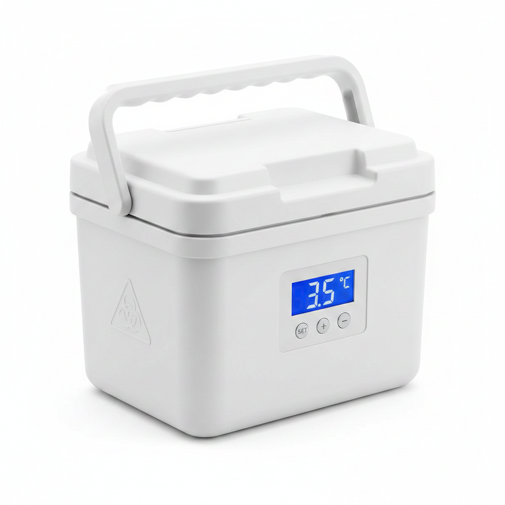 Temperature-controlled medical transport cooler